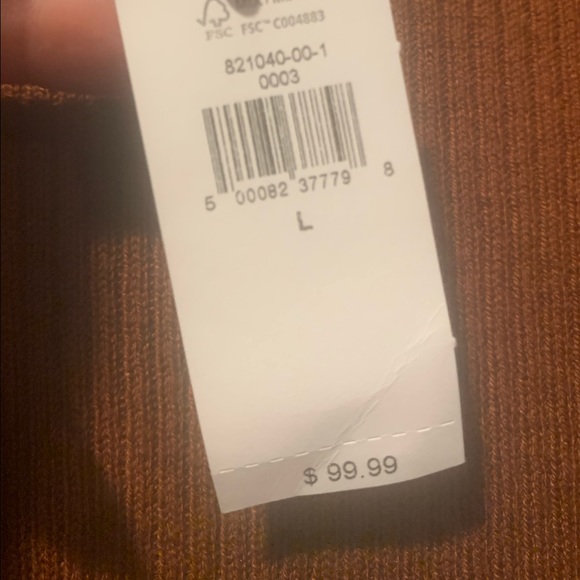 Banana republic brown ribbed dress with collar size large - Picture 4 of 5